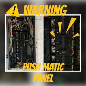 Pushmatic Panel displaying the push buttons on the panel.